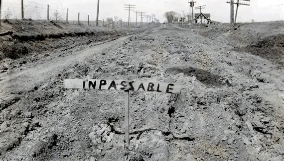 'Inpassable'  Dirt Road