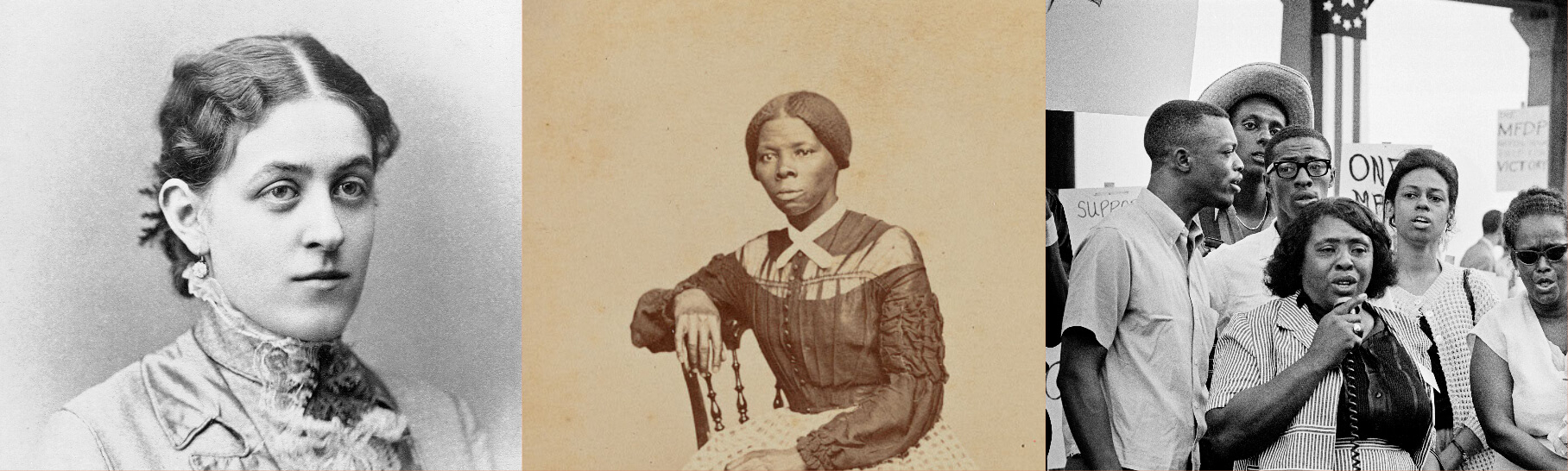 Carrie Chapman Catt, Harriet Tubman and Fannie Lou Hamer