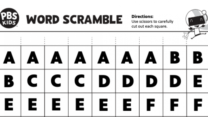Word Scramble letter tiles