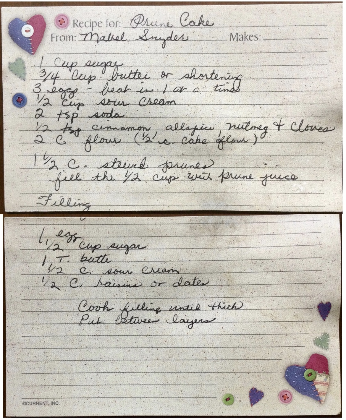 Recipe card