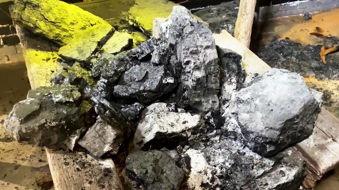 A pile of raw coal.