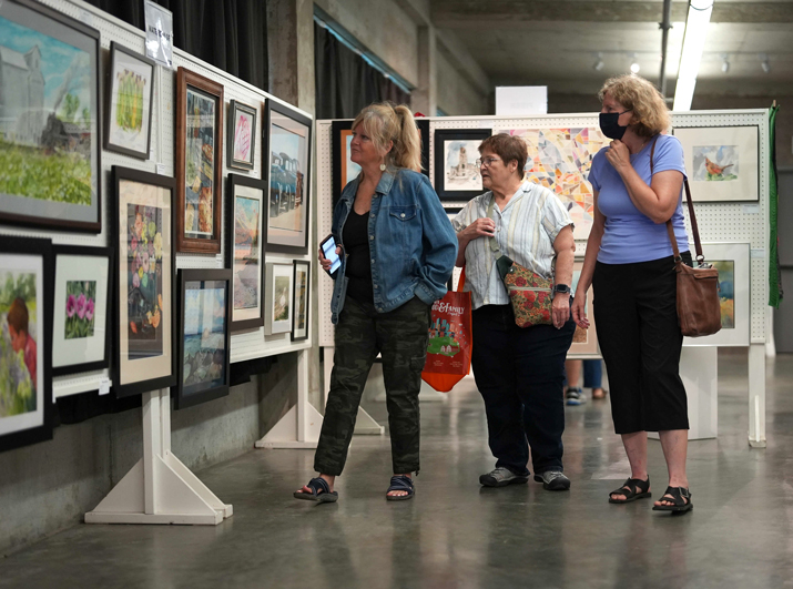 The Cultural Center showcases visual arts and crafts judged by the various Iowa State Fair judges.