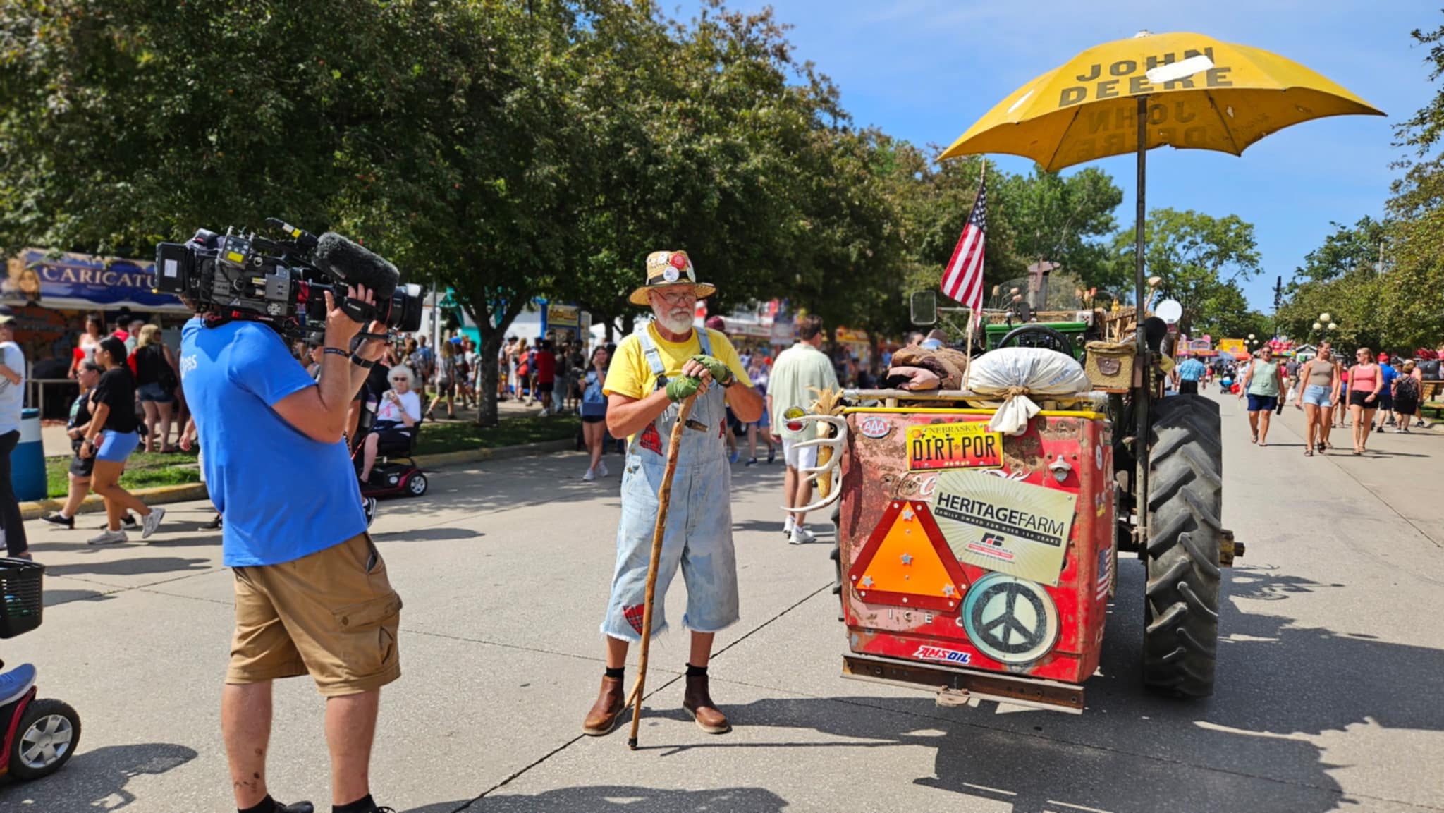 Hillbilly Bob with his tractor at the Grand Concourse 