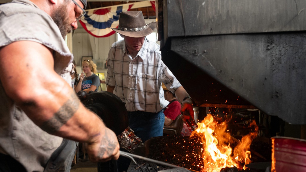 blacksmith at pioneer hall
