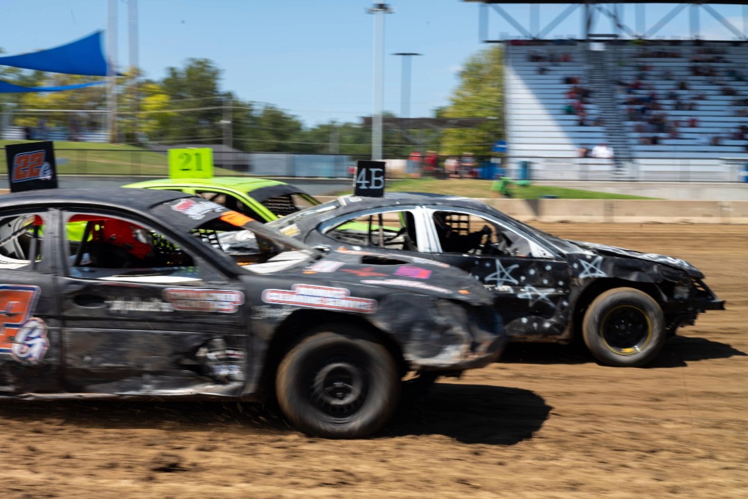 close up of figure 8 racing cars
