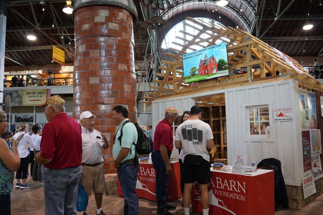 historic barn in the Agriculture Building at the fair