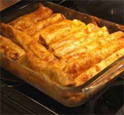 Image of homemade enchiladas.