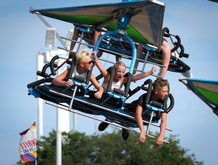 Feeling the wind in your hair at the Iowa Stat Fair thrills.