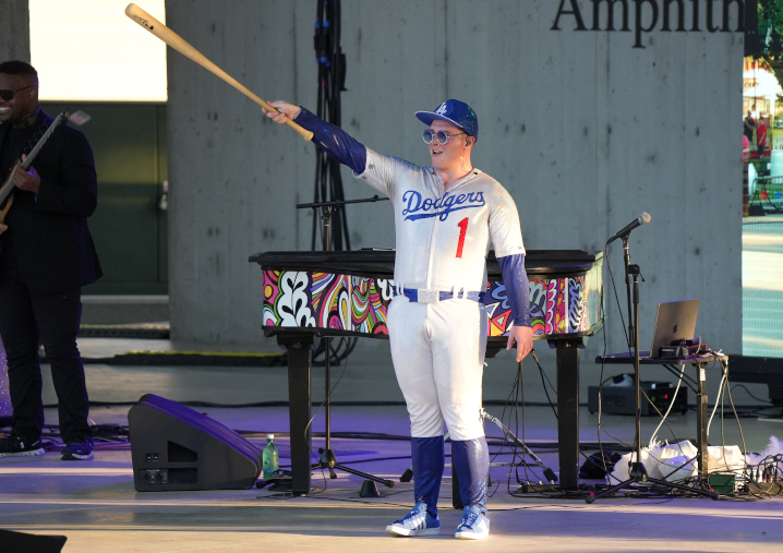 Musician Blake Guyre performs his Elton John/Billy Joel tribute concert.