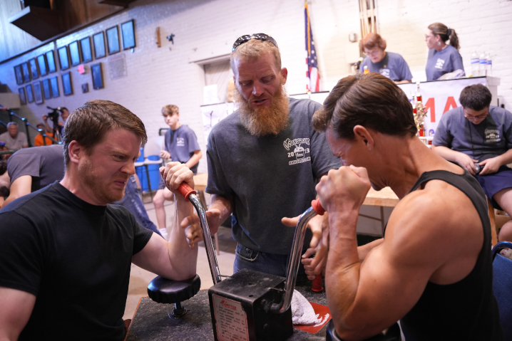 Monster arm wrestling contest