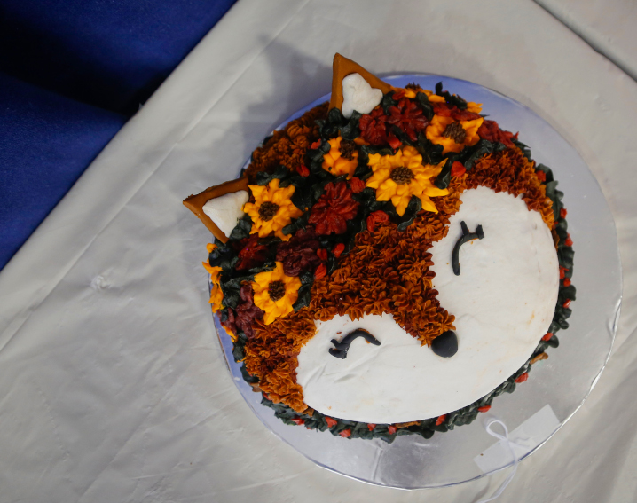 fox face cake at the animal face cake contest at the Iowa State Fair