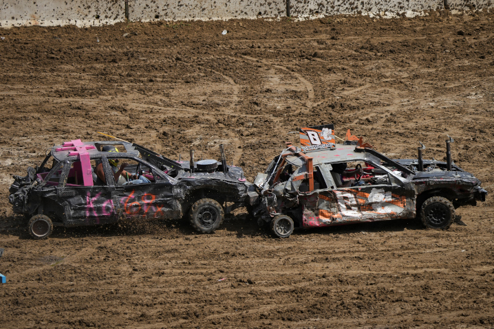 cars in the demolition derby