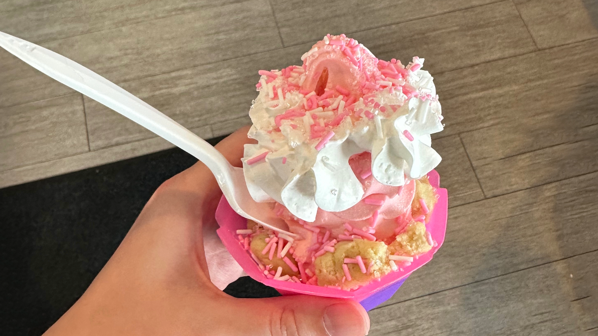 barbie sundae from goldie's ice cream shoppe in Prairie City