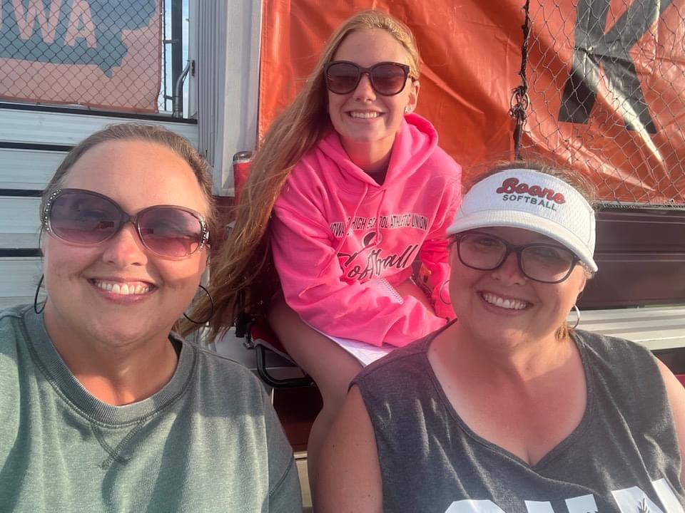 Twin sisters Sarah and Kari at the Girls state softball tournament 
