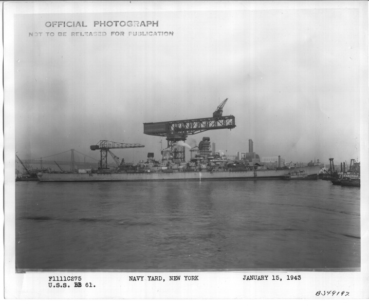 USS Iowa being built