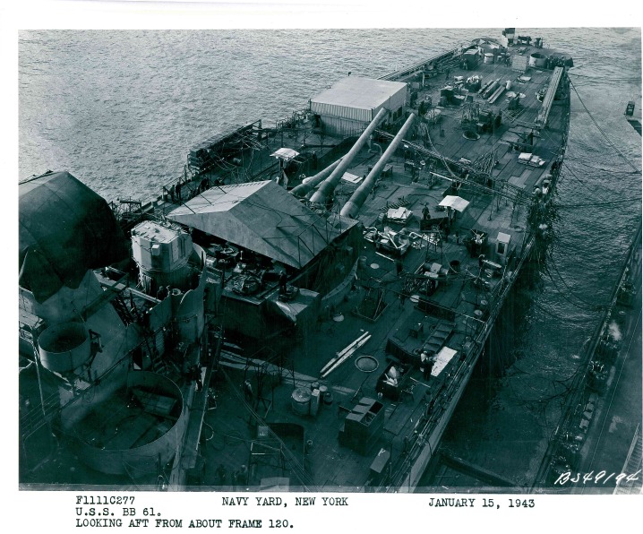 USS Iowa being built