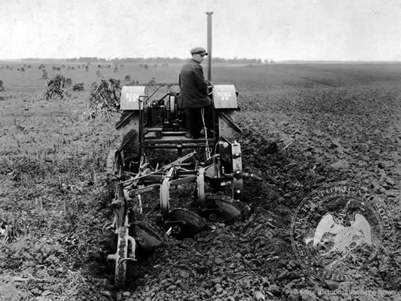 Farmer on Oliver Tractor, 1924