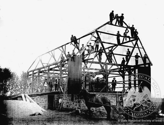 Workers Constructing Barn Workers Constructing Barn