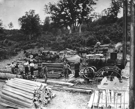 Sawmill Near Monticello,  ca. 1895
