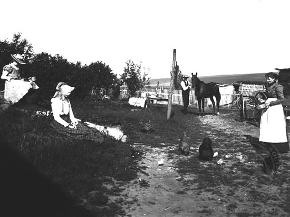 Working in Farmyard, ca. 1900 Working in Farmyard, ca. 1900