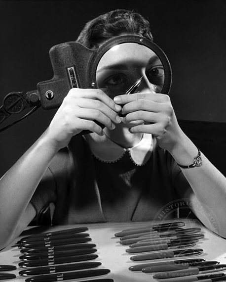 Inspecting Pens, 1956
