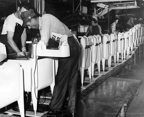 Washing Machine Assembly Line in Maytag Plant, 1949