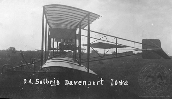 Solbrig's First Successful Flight, Davenport, 1914