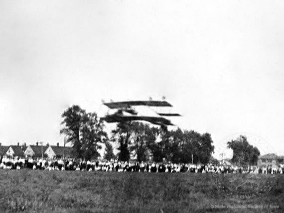 Solbrig Flying in Exhibition, Davenport, 1914