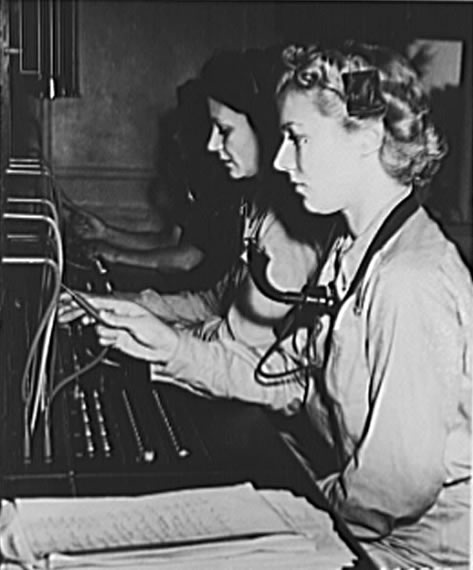 Switchboard Operator in Training, 1942 Switchboard Operator in Training, 1942