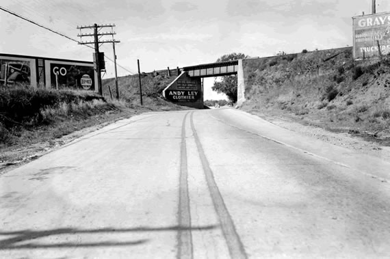 Advertisements on Bridge, ca. 1925