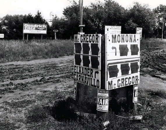 Road Sign in Clayton County, 1923