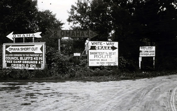 Competing Routes to Omaha, ca. 1920