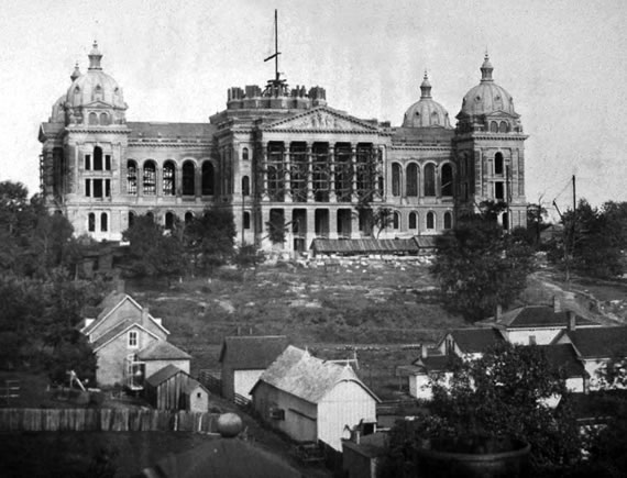 Building the Dome of the Capitol, 1880