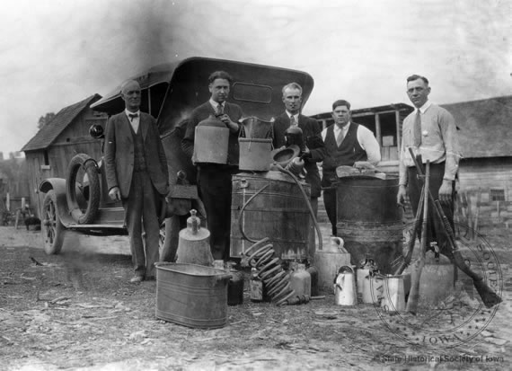 Confiscated Equipment During Prohibition, ca. 1925