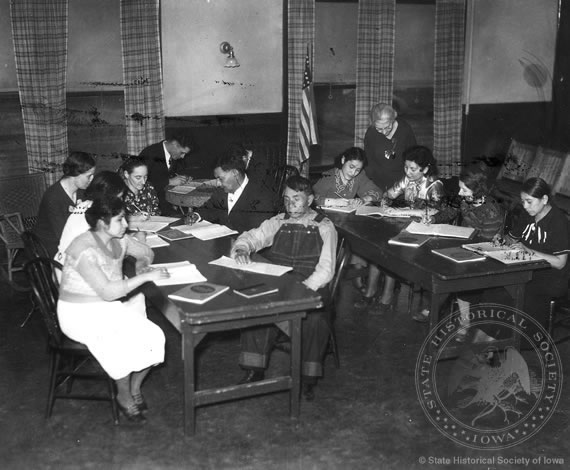 Immigrants Studying for Naturalization, 1937