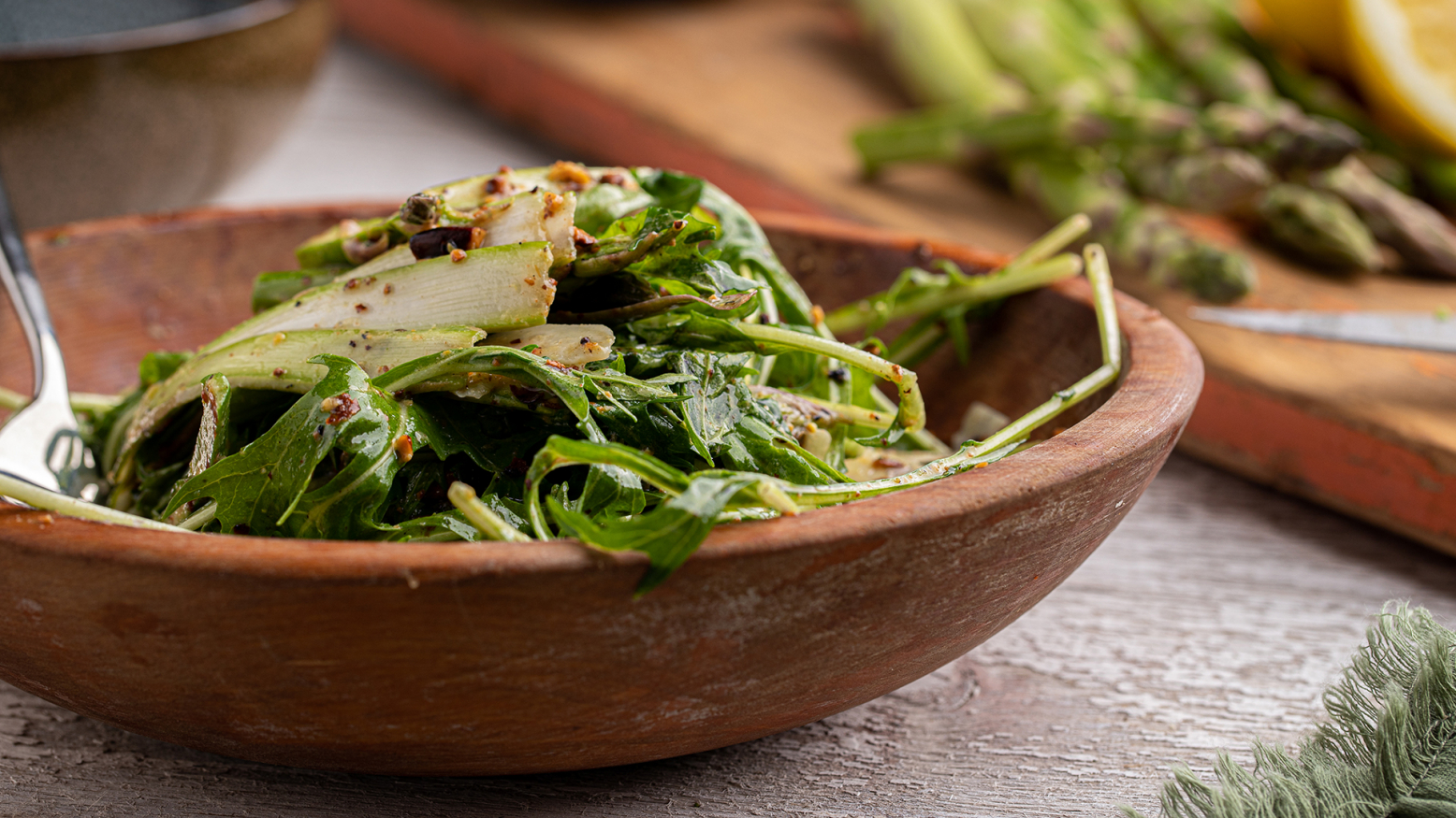 Shaved Asparagus Salad with Dijon Vinaigrette