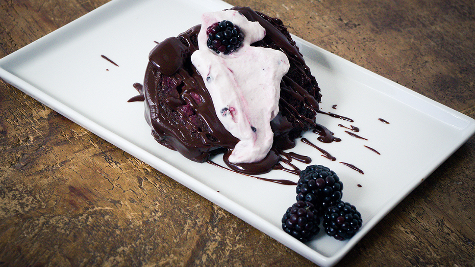 Blackberry Chocolate Cake with Ganache