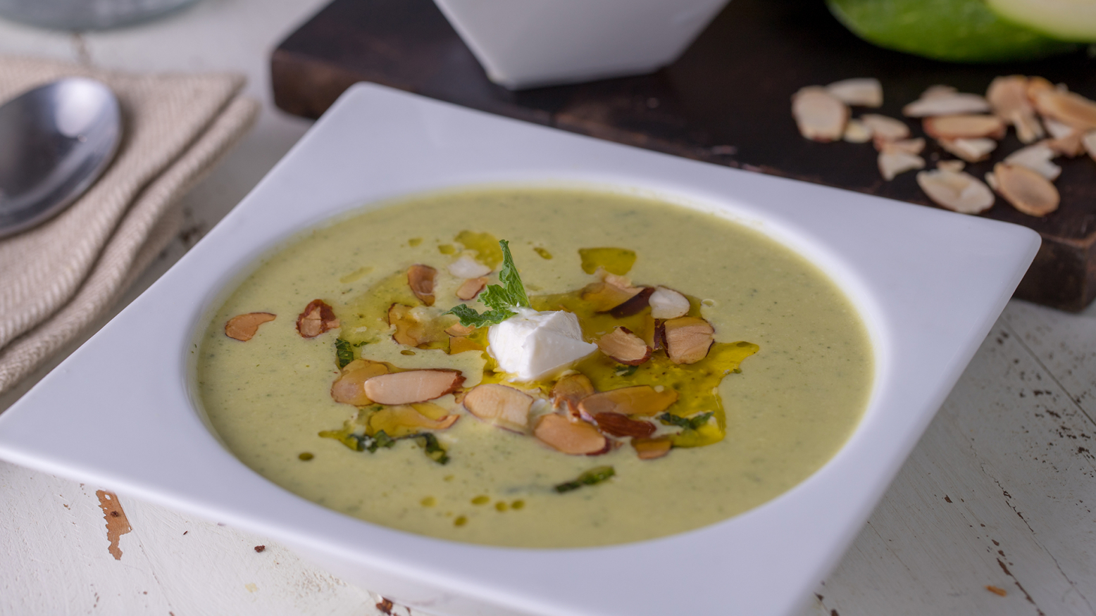 Zucchini Soup with Feta Cheese