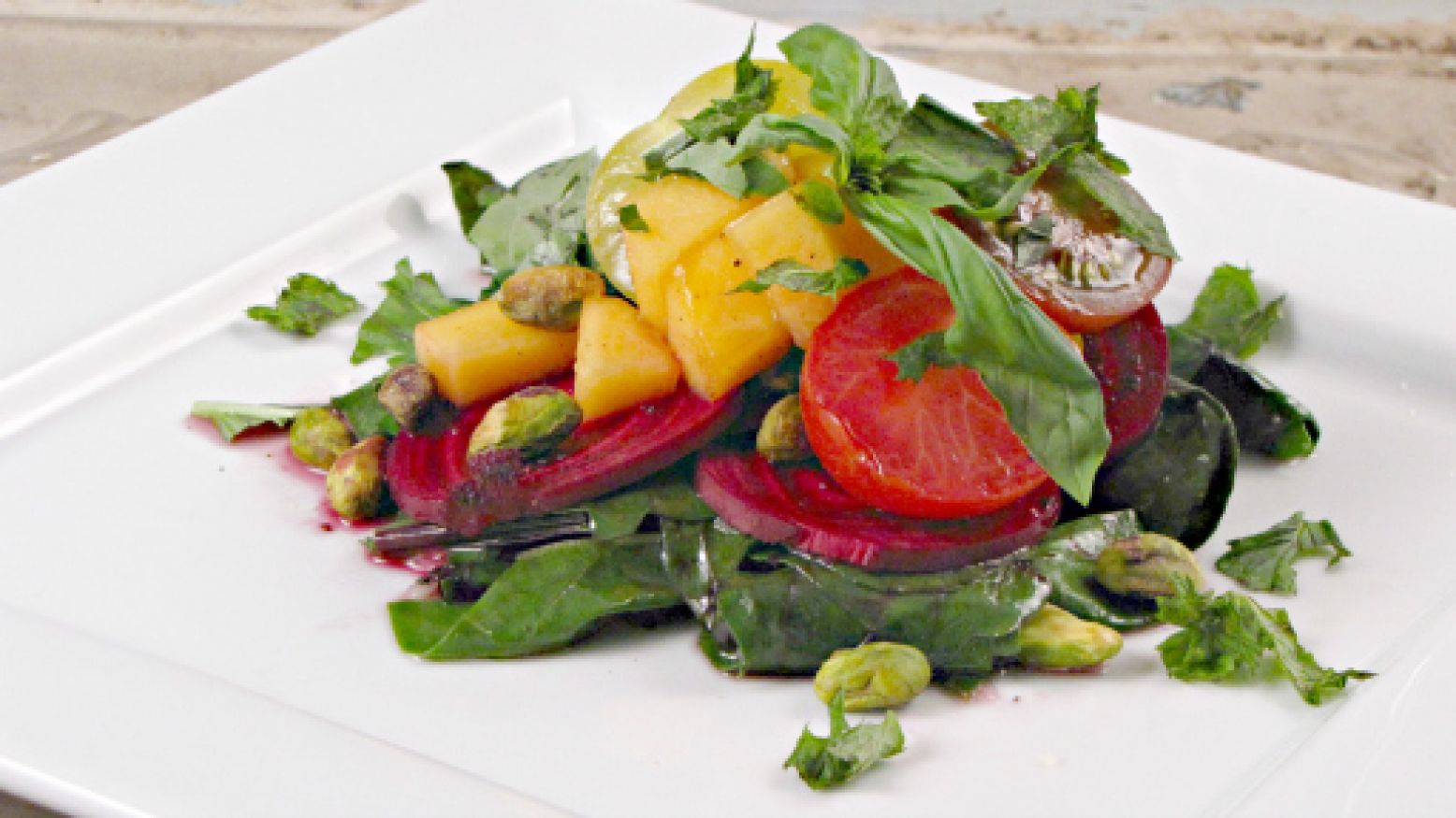 Sauteed Beet Greens & Fresh Beet Salad