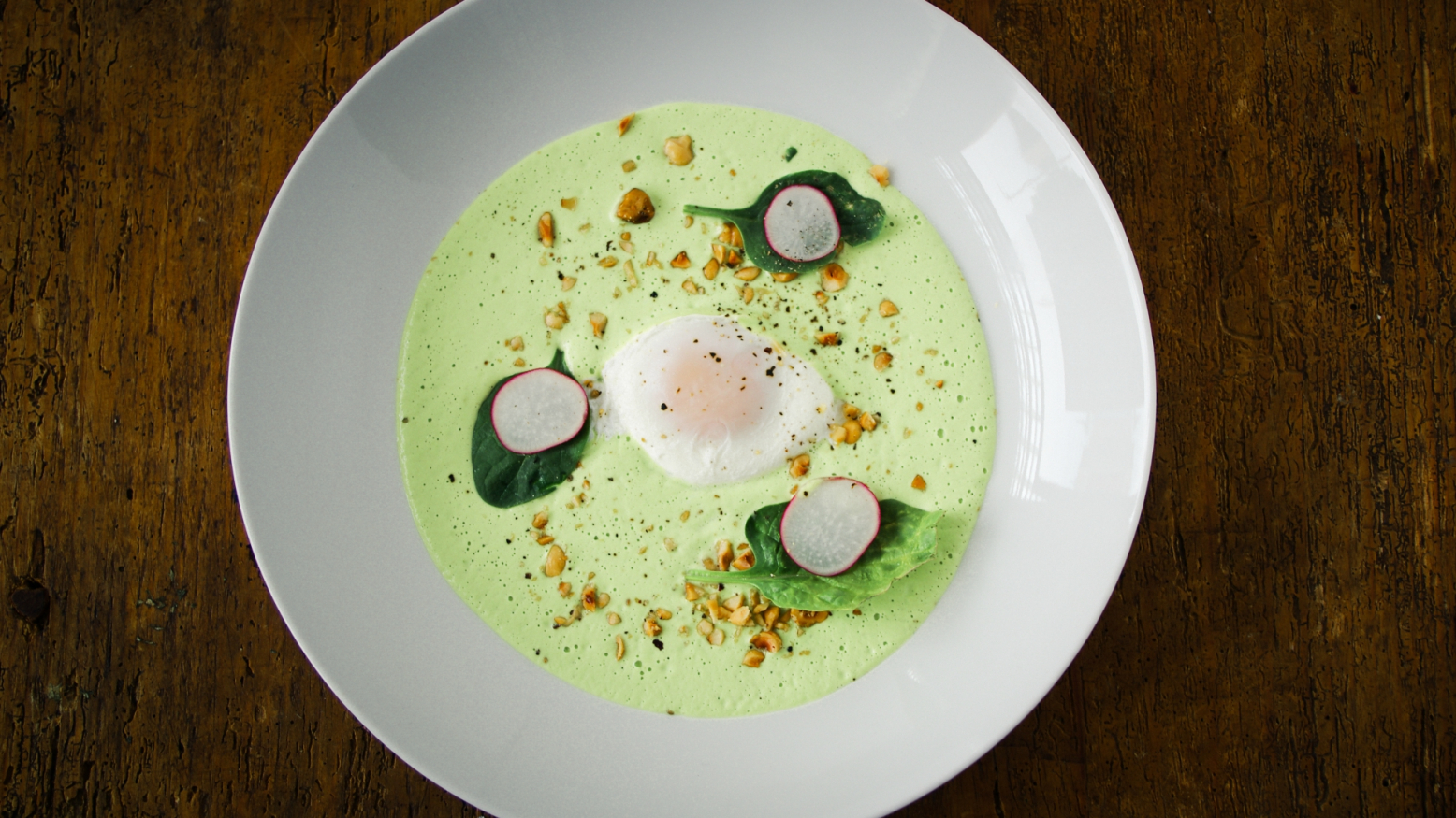 Broccoli Mousse with Poached Egg