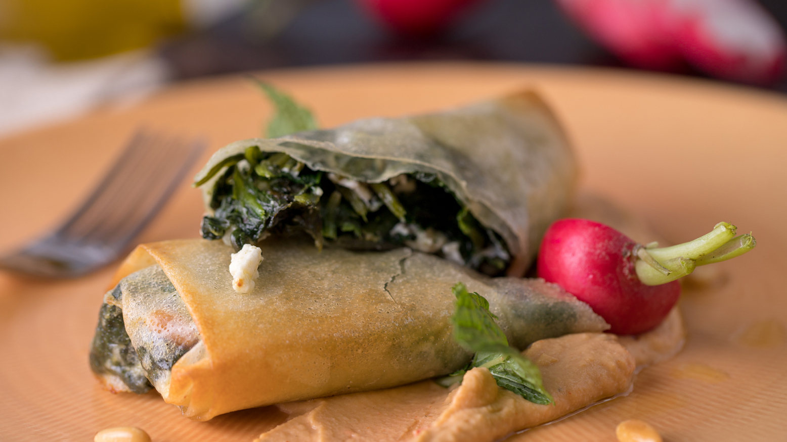 Feta and Spinach Wrap