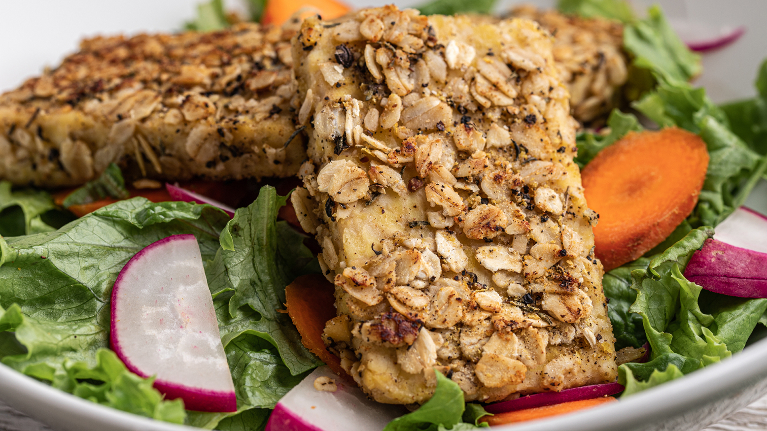 Oat Tempeh with Greens