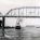 Riverboat Passes Through Dubuque, 1959