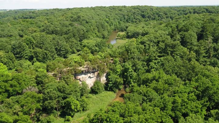 Gitchie Manitou State Preserve from the air