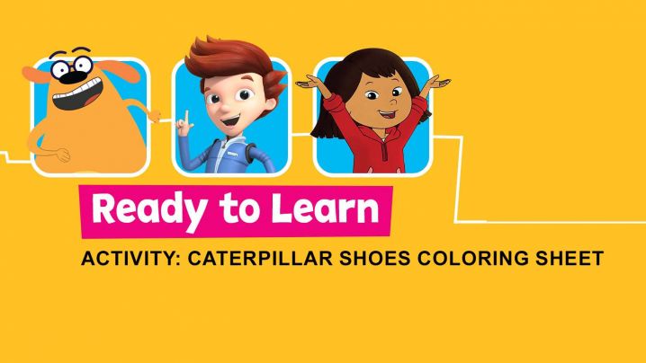 Ready to Learn Activity: Caterpillar Shoes Coloring Sheet