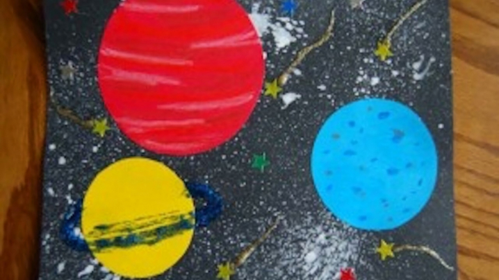 a DIY Solar System against a black background.