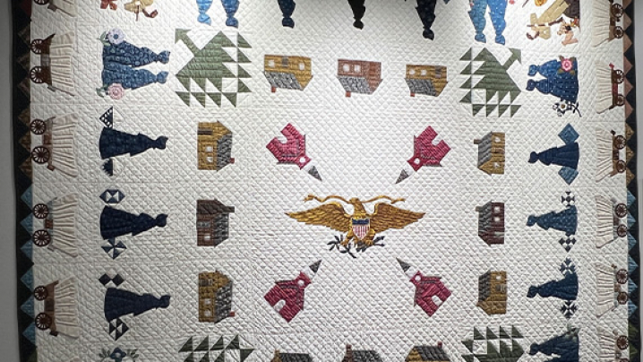 Barton Heritage Quilt created by Mary Pemble Barton quilted by members of St. Petri Lutheran Church in Story City, Iowa 
