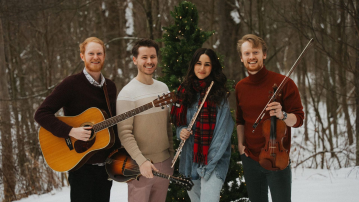members of the Celtic music group On The Lash
