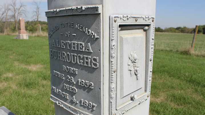 A gravestone