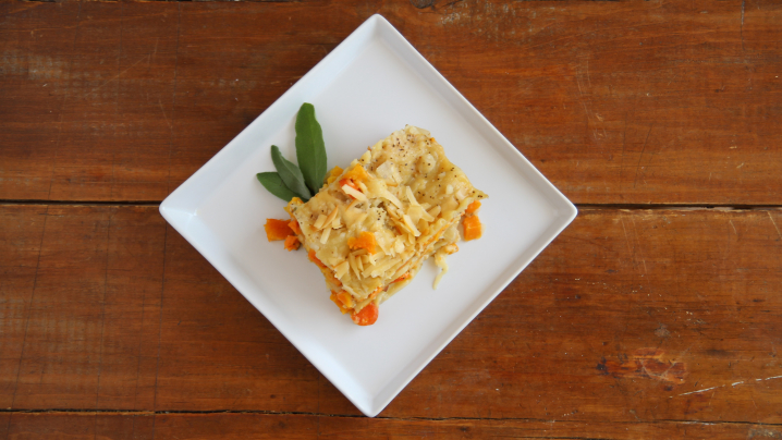 Roasted Butternut Squash and Root Vegetable Lasagna